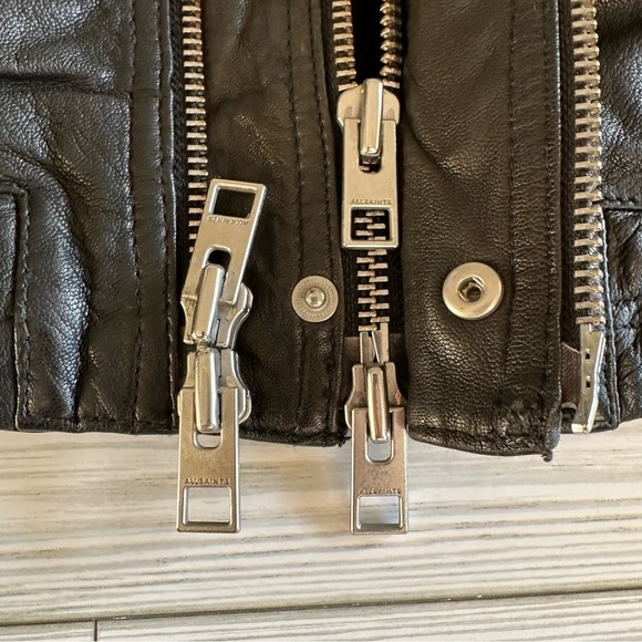 All saints men’s leather jacket - Picture 6 of 15